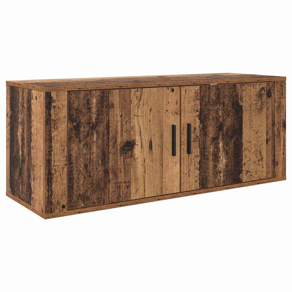 Vægmonteret TV Skab 100 x 34,5 x 40 cm Gammelt træ