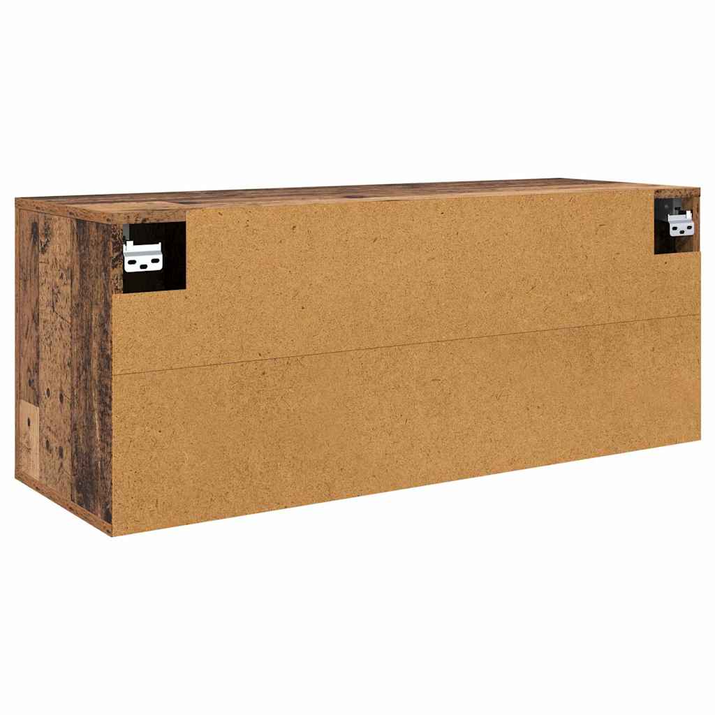 Vægmonteret TV Skab 100 x 34,5 x 40 cm Gammelt træ