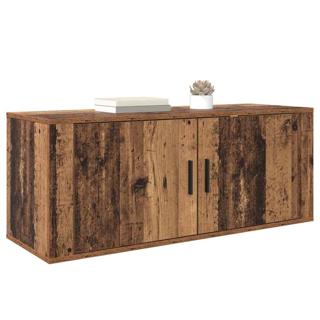Vægmonteret TV Skab 100 x 34,5 x 40 cm Gammelt træ