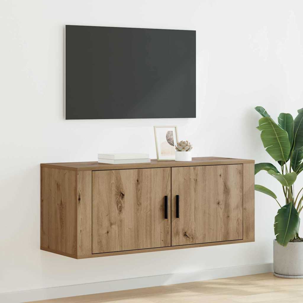 Vægmonteret TV Skab 100 x 34,5 x 40 cm Artisan Egetræ