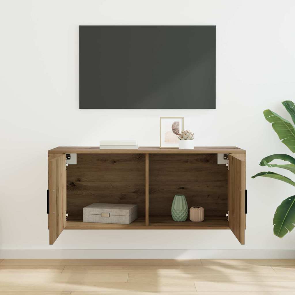 Vægmonteret TV Skab 100 x 34,5 x 40 cm Artisan Egetræ
