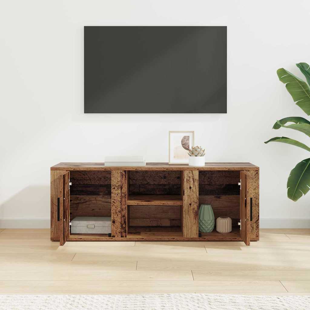 TV-skab 100 x 31,5 x 35 cm Gammelt træ Konstrueret træ