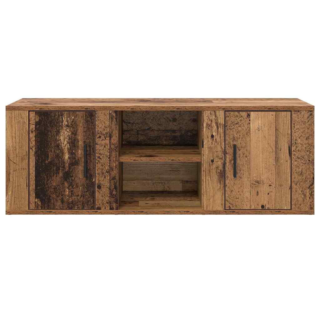 TV-skab 100 x 31,5 x 35 cm Gammelt træ Konstrueret træ