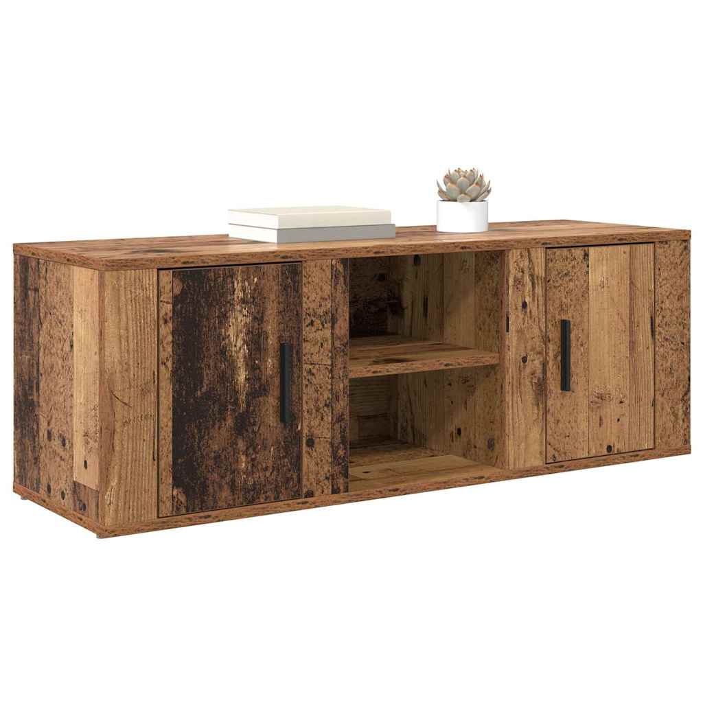 TV-skab 100 x 31,5 x 35 cm Gammelt træ Konstrueret træ
