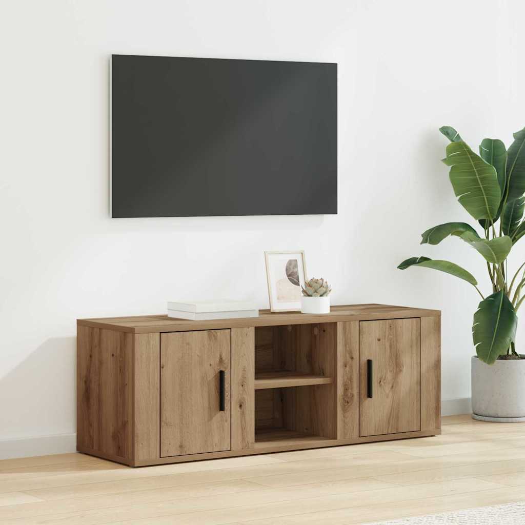 TV-skab 100 x 31,5 x 35 cm Artisan Egetræ Konstrueret træ