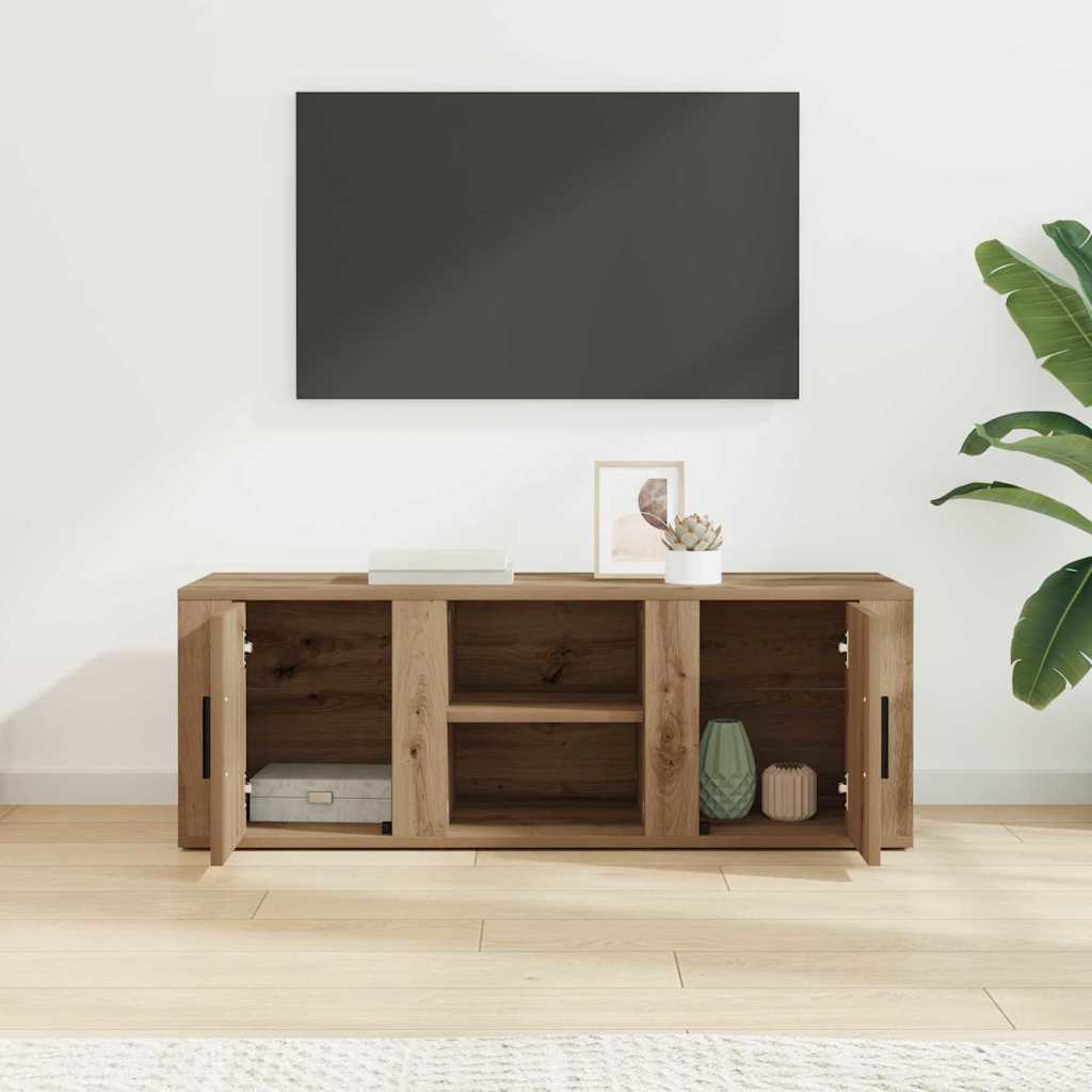 TV-skab 100 x 31,5 x 35 cm Artisan Egetræ Konstrueret træ