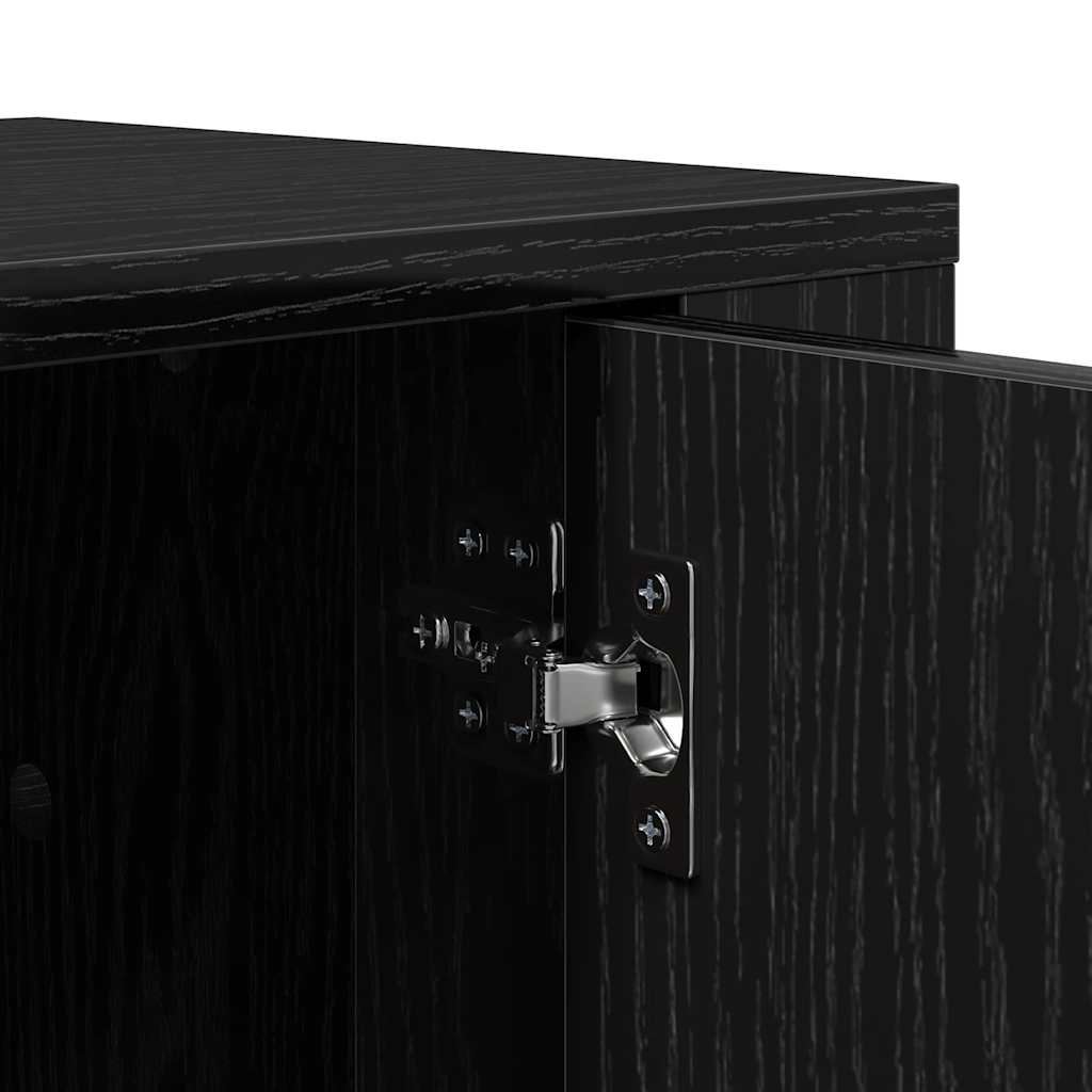 TV-skab 100 x 31,5 x 35 cm Sort eg Konstrueret træ