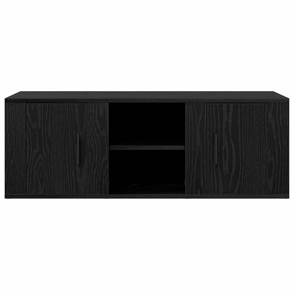 TV-skab 100 x 31,5 x 35 cm Sort eg Konstrueret træ