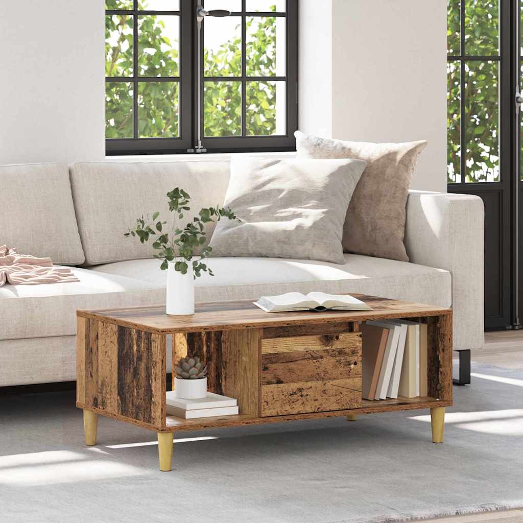 Sofabord Gammelt træ 90 x 50 x 26.5 cm Konstrueret træ