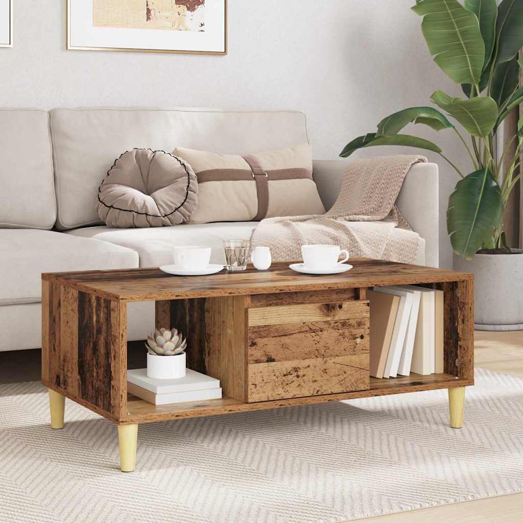 Sofabord Gammelt træ 90 x 50 x 26.5 cm Konstrueret træ