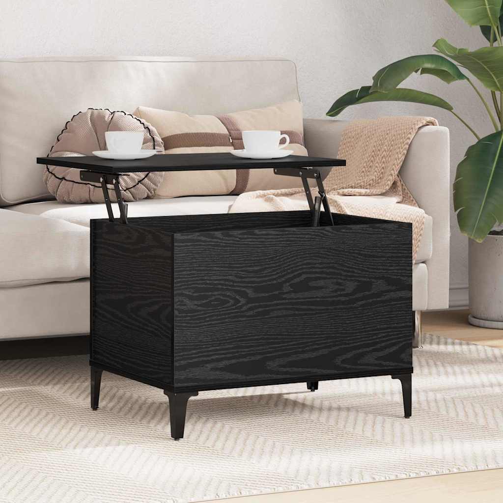 Sofabord Sort eg 60 x 44,5 x 45 cm Konstrueret træ