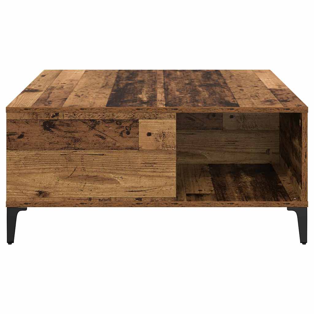 Sofabord Gammelt træ 80 x 80 x 36,5 cm Konstrueret træ
