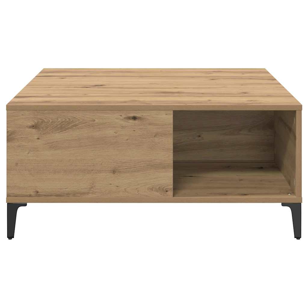 Sofabord Artisan Egetræ 80 x 80 x 36,5 cm Konstrueret træ