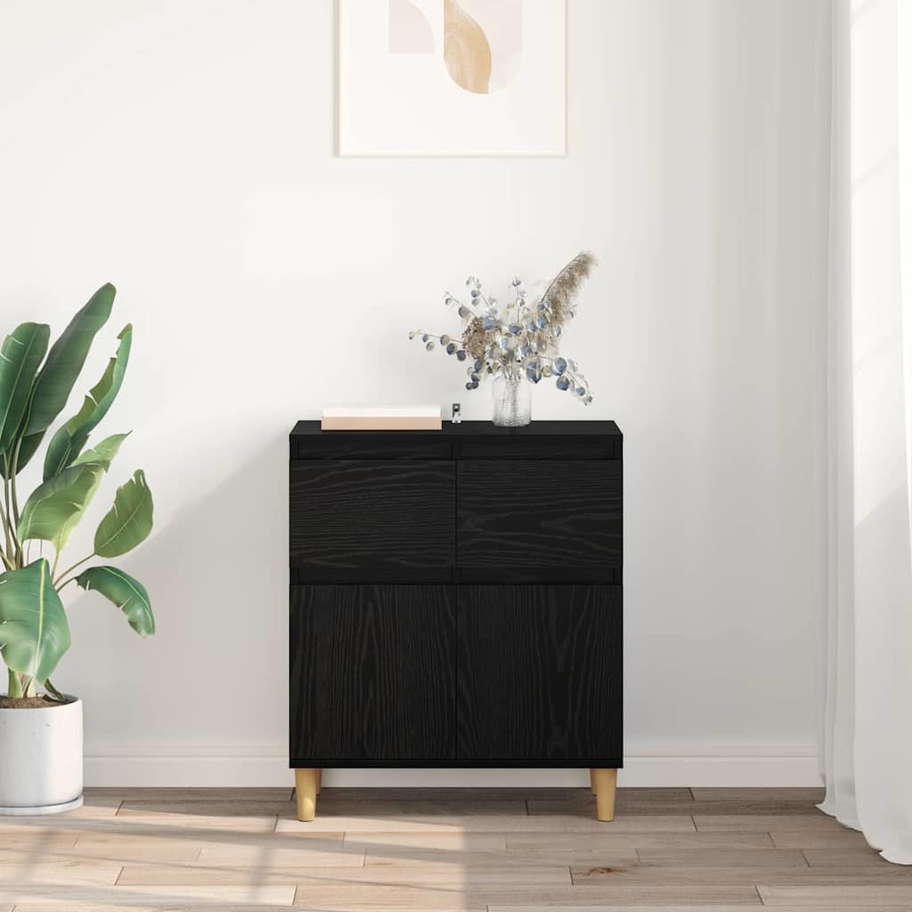 Sideboard Sort eg 60 x 35 x 70 cm Konstrueret træ