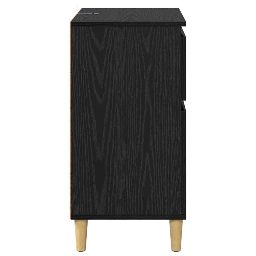 Sideboard Sort eg 60 x 35 x 70 cm Konstrueret træ