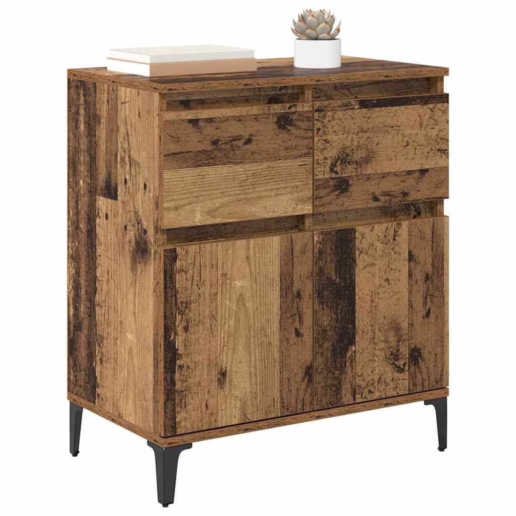 Sideboard Gammelt træ 60 x 35 x 70 cm Ingeniørt træ og jern
