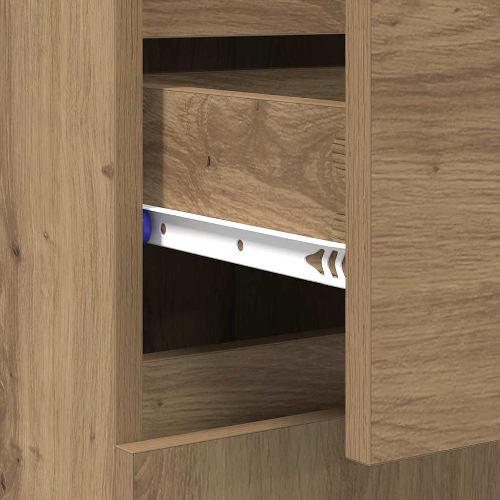 Sideboard Artisan Egetræ 60 x 35 x 70 cm Ingeniørt træ og jern