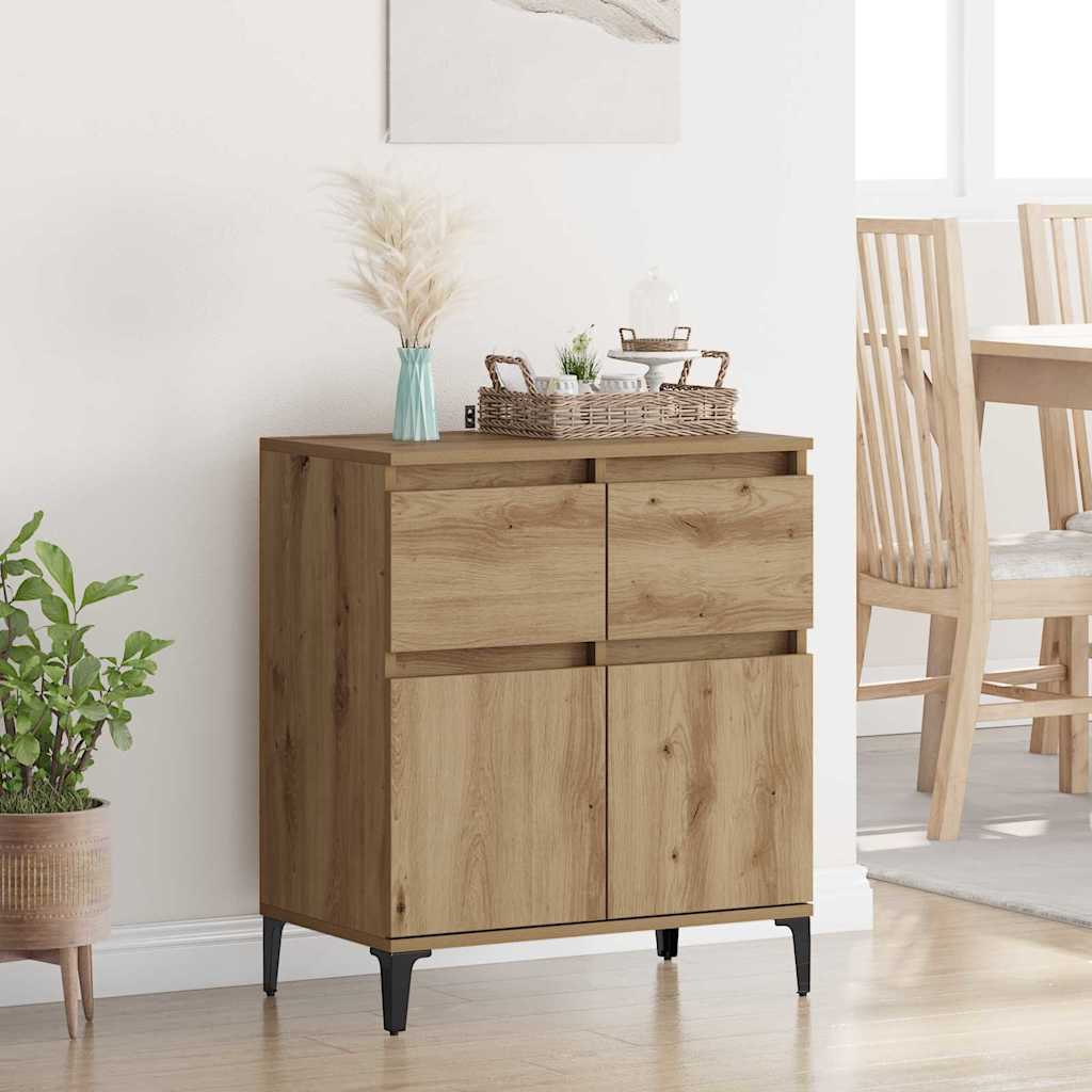 Sideboard Artisan Egetræ 60 x 35 x 70 cm Ingeniørt træ og jern