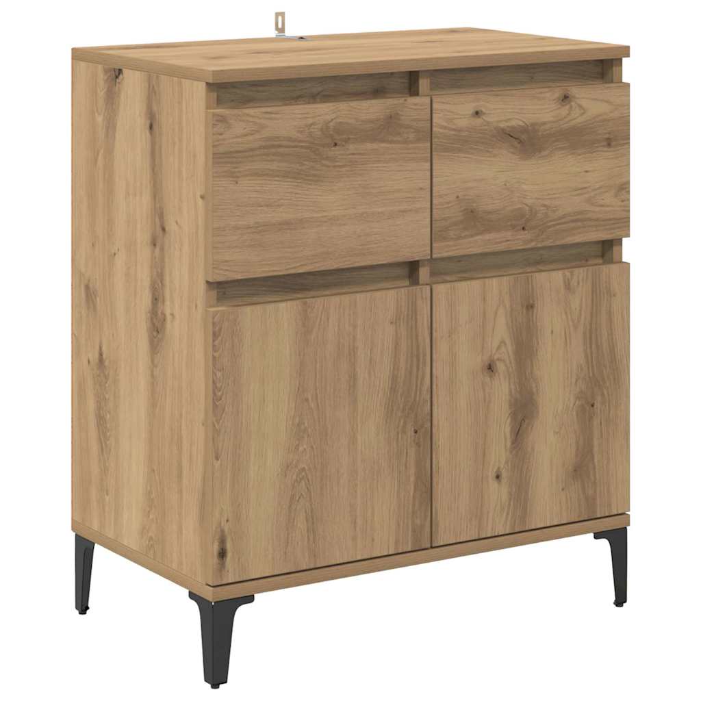 Sideboard Artisan Egetræ 60 x 35 x 70 cm Ingeniørt træ og jern