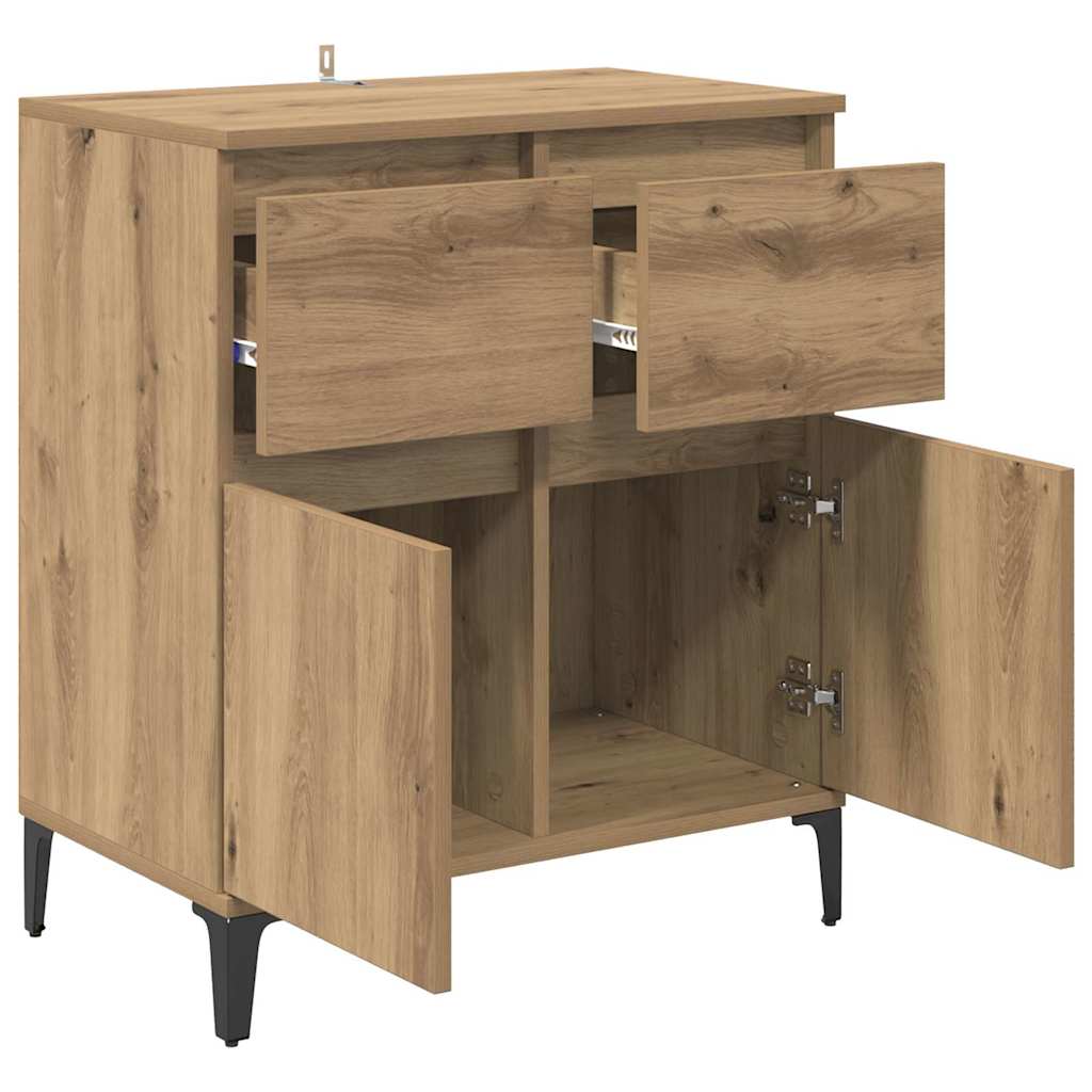 Sideboard Artisan Egetræ 60 x 35 x 70 cm Ingeniørt træ og jern