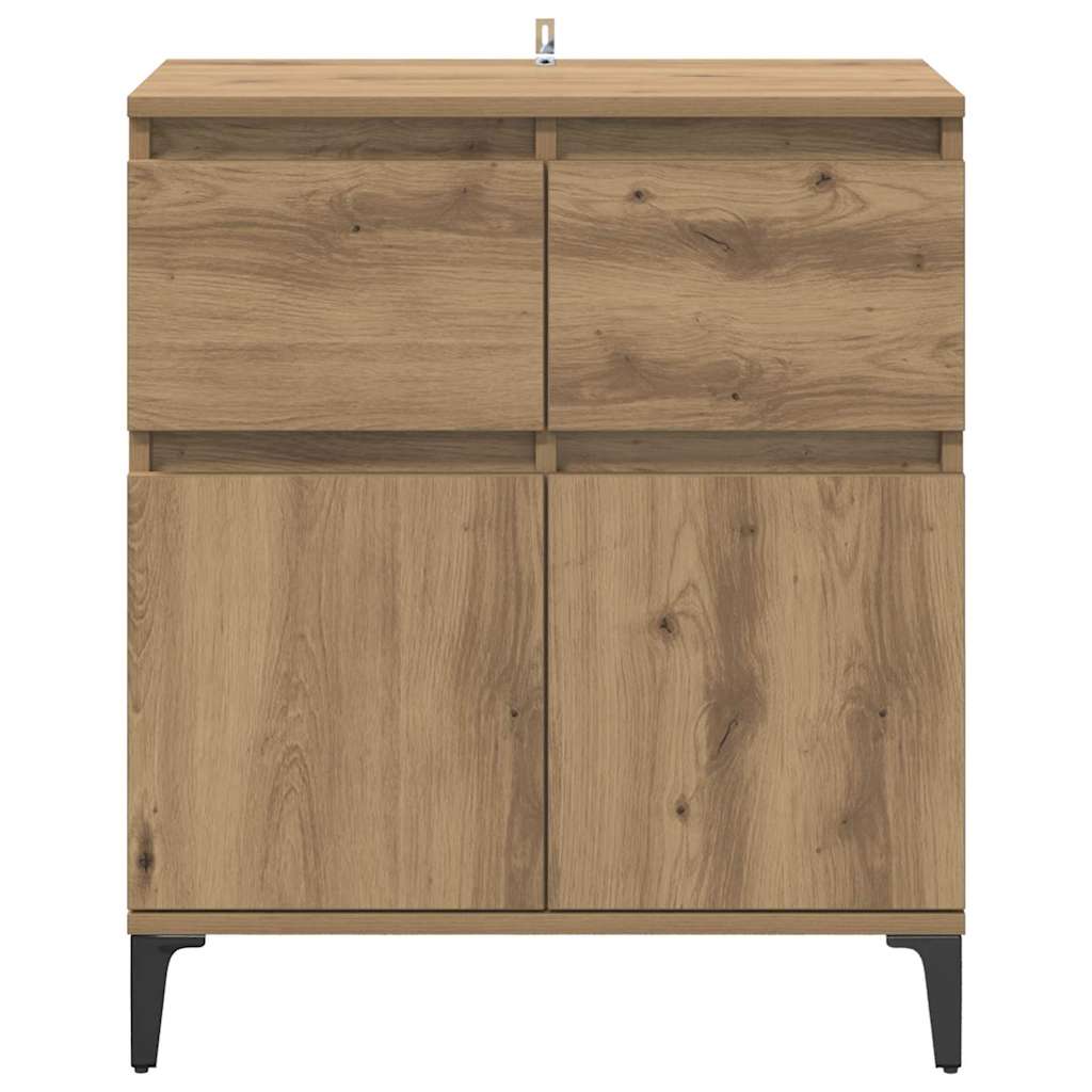 Sideboard Artisan Egetræ 60 x 35 x 70 cm Ingeniørt træ og jern