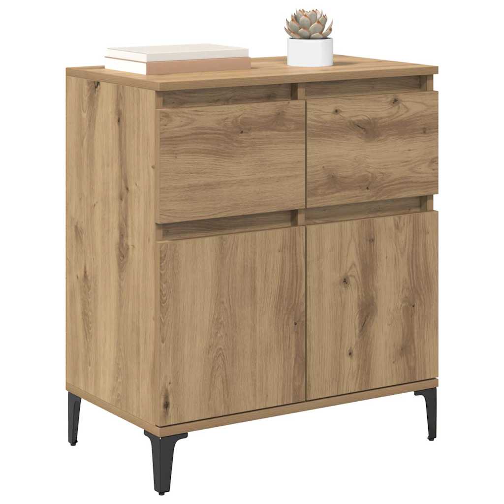 Sideboard Artisan Egetræ 60 x 35 x 70 cm Ingeniørt træ og jern