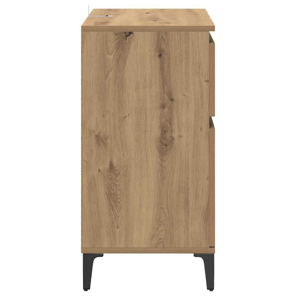 Sideboard Artisan Egetræ 60 x 35 x 70 cm Ingeniørt træ og jern