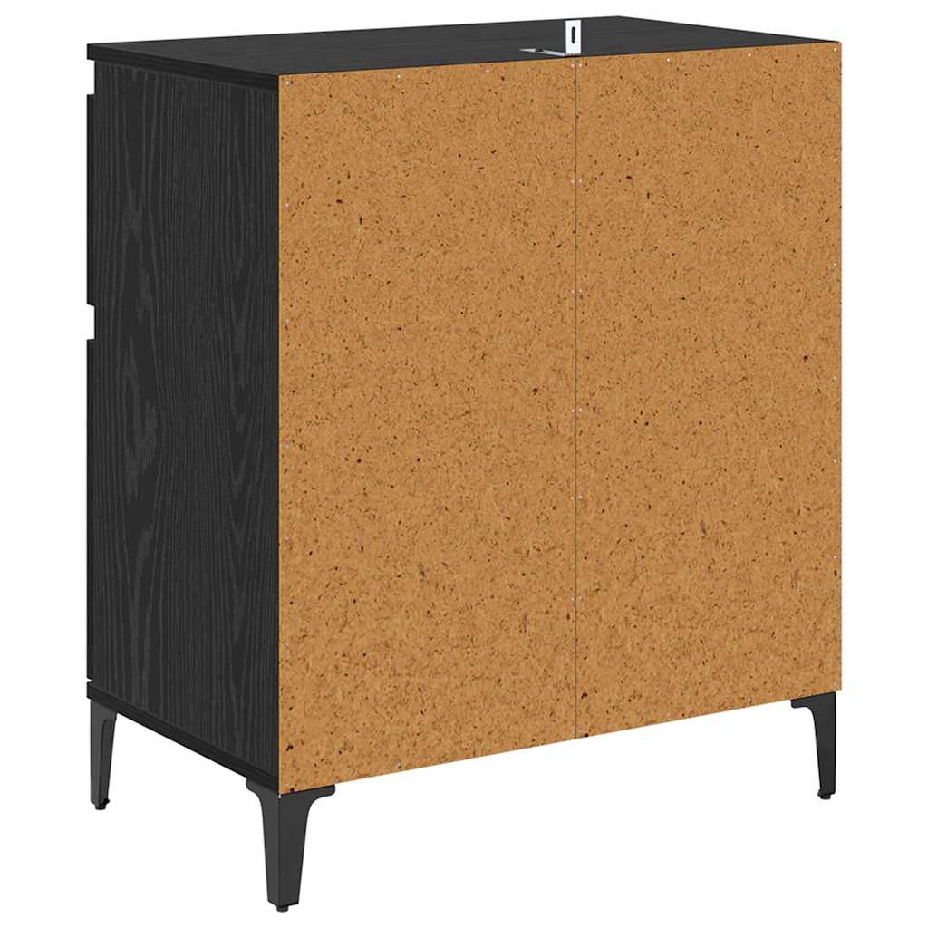 Sideboard Sort eg 60 x 35 x 70 cm Ingeniørt træ og jern