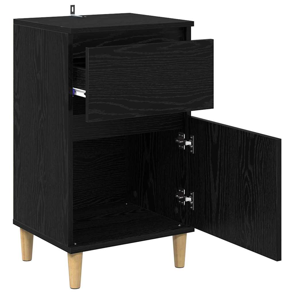 Natskab Sort eg 40 x 35 x 70 cm Konstrueret træ