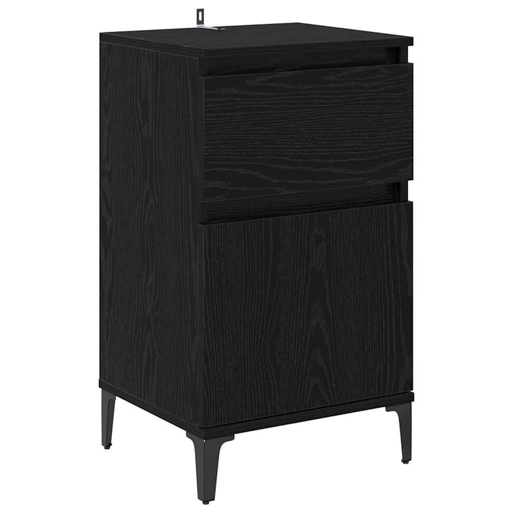 Natskab Sort eg 40 x 35 x 70 cm Konstrueret træ