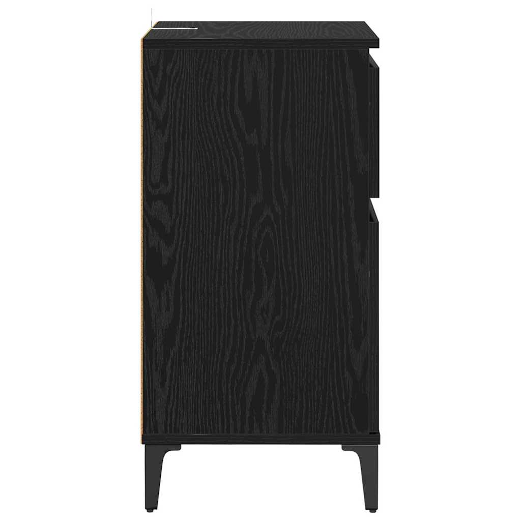 Natskab 2 stk. Sort eg 40 x 35 x 70 cm Konstrueret træ