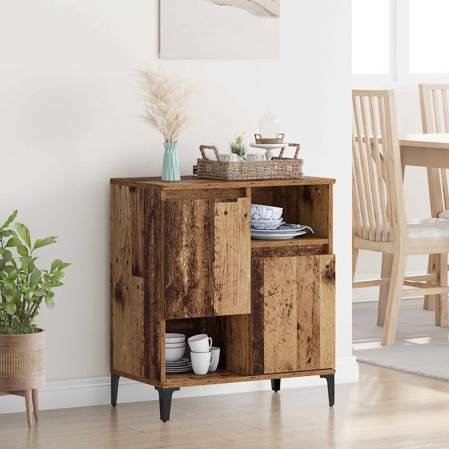 Sideboard Gammelt træ 60 x 35 x 70 cm Konstrueret træ