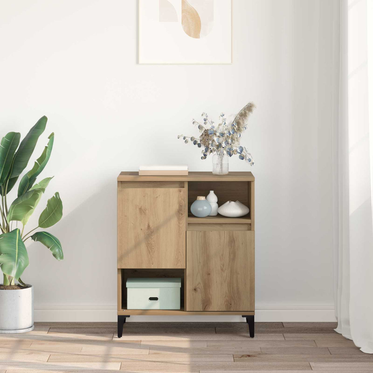 Sideboard Artisan Egetræ 60 x 35 x 70 cm Konstrueret træ