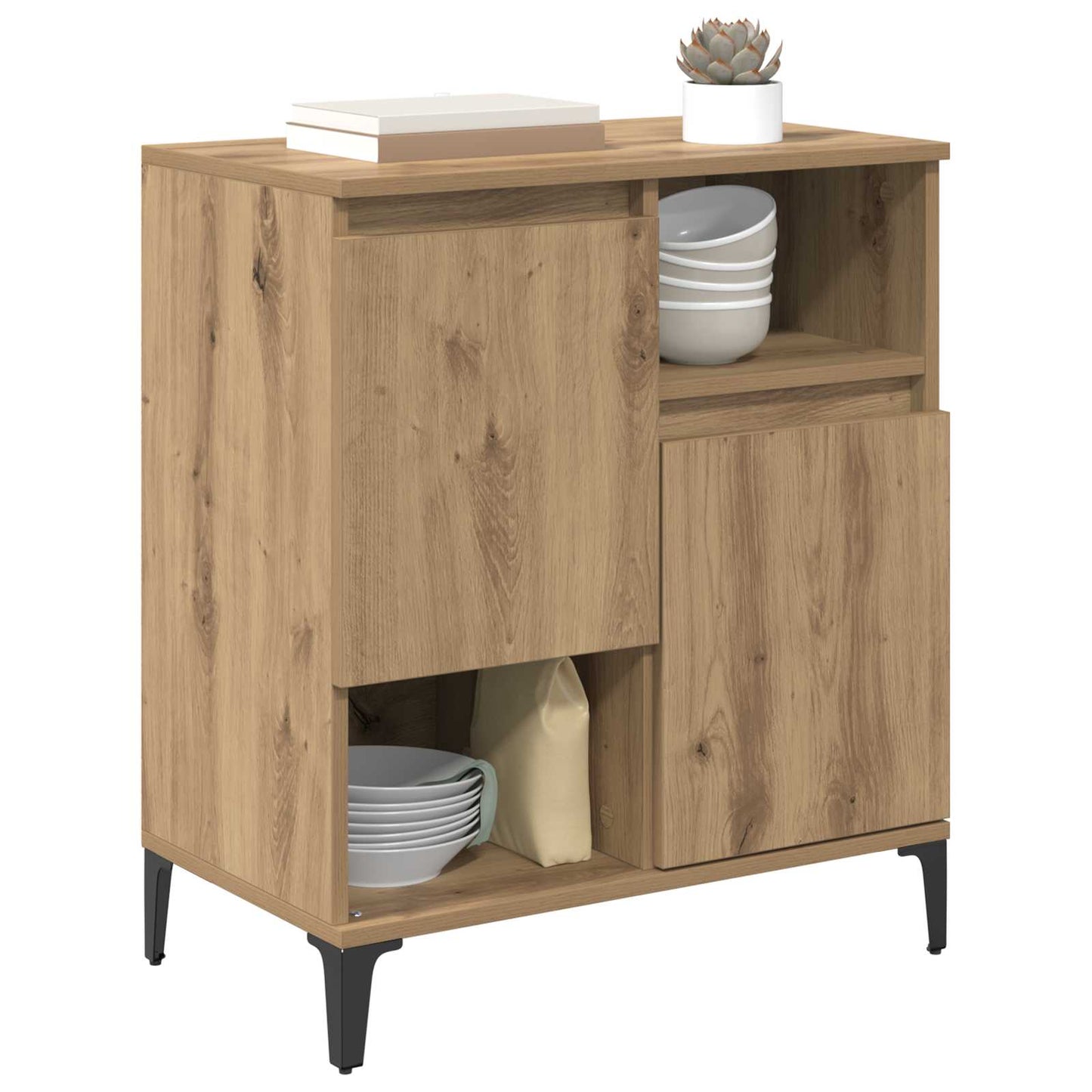 Sideboard Artisan Egetræ 60 x 35 x 70 cm Konstrueret træ