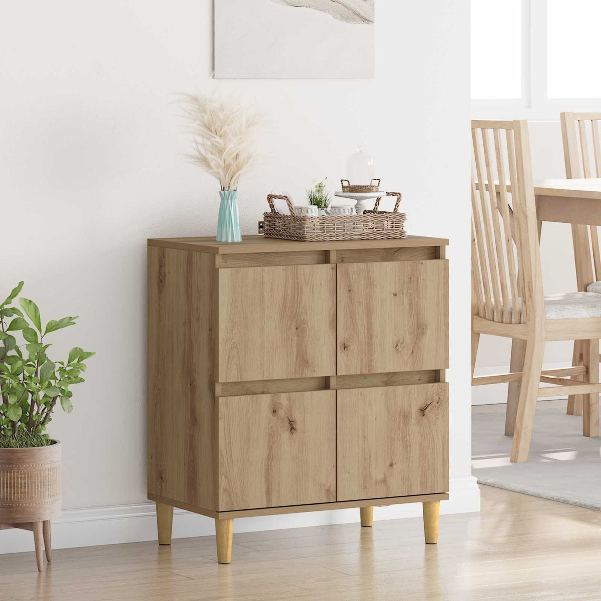Sideboard Artisan Egetræ 60 x 35 x 70 cm Konstrueret træ