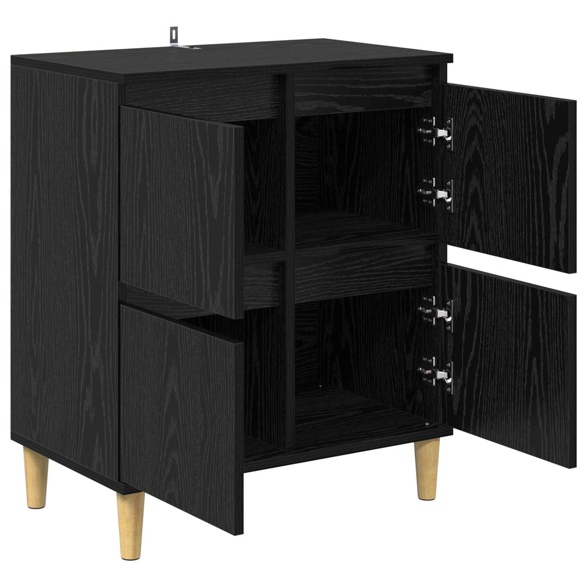 Sideboard Sort eg 60 x 35 x 70 cm Konstrueret træ