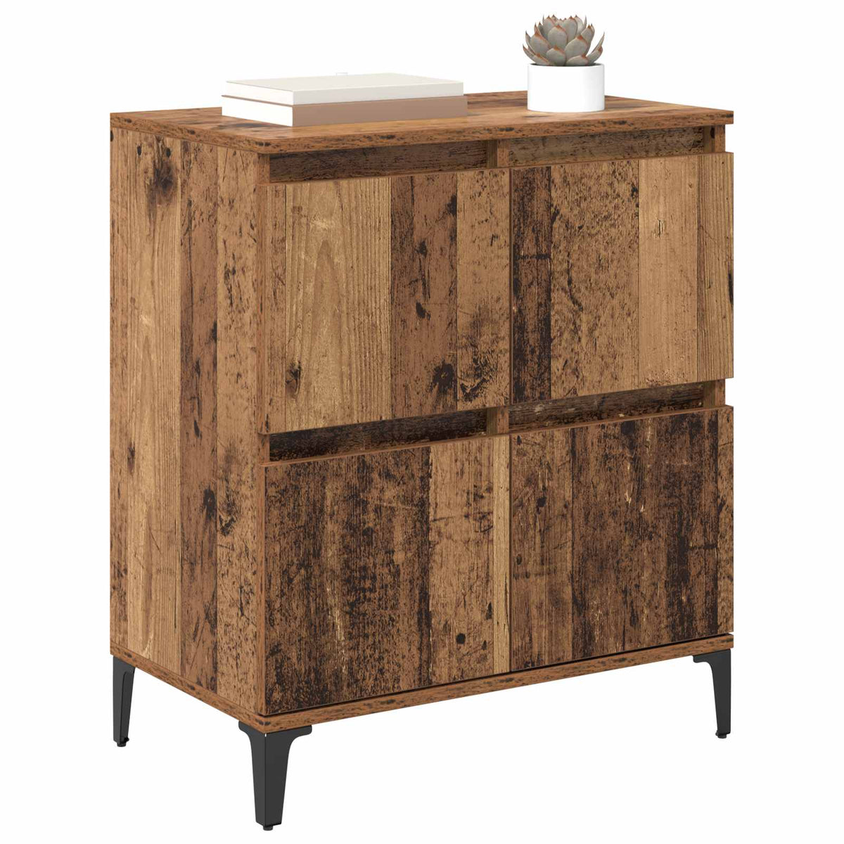 Sideboard Gammelt træ 60 x 35 x 70 cm Ingeniørt træ og jern