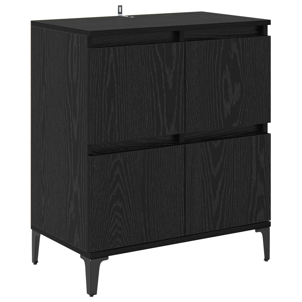 Sideboard Sort eg 60 x 35 x 70 cm Ingeniørt træ og jern