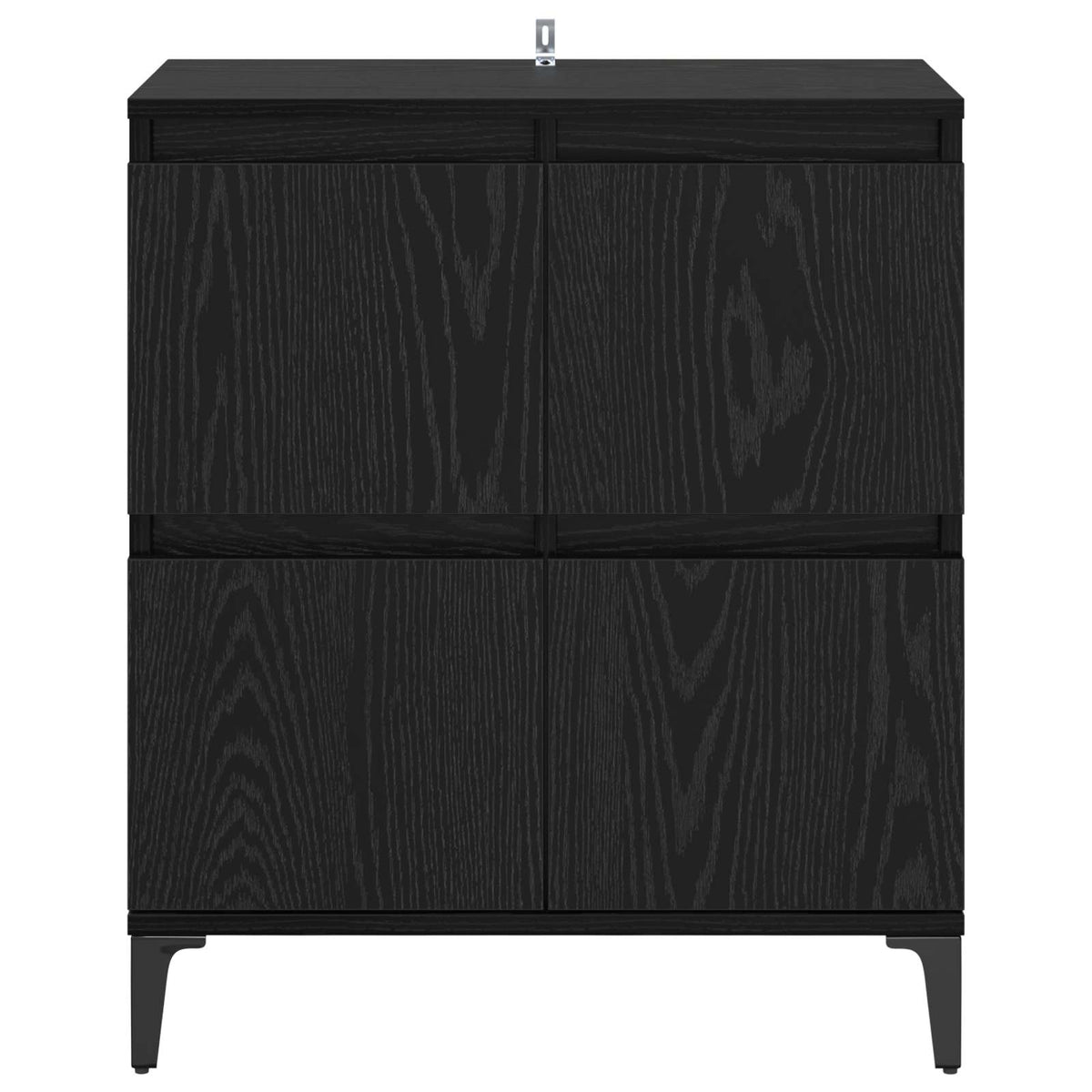 Sideboard Sort eg 60 x 35 x 70 cm Ingeniørt træ og jern