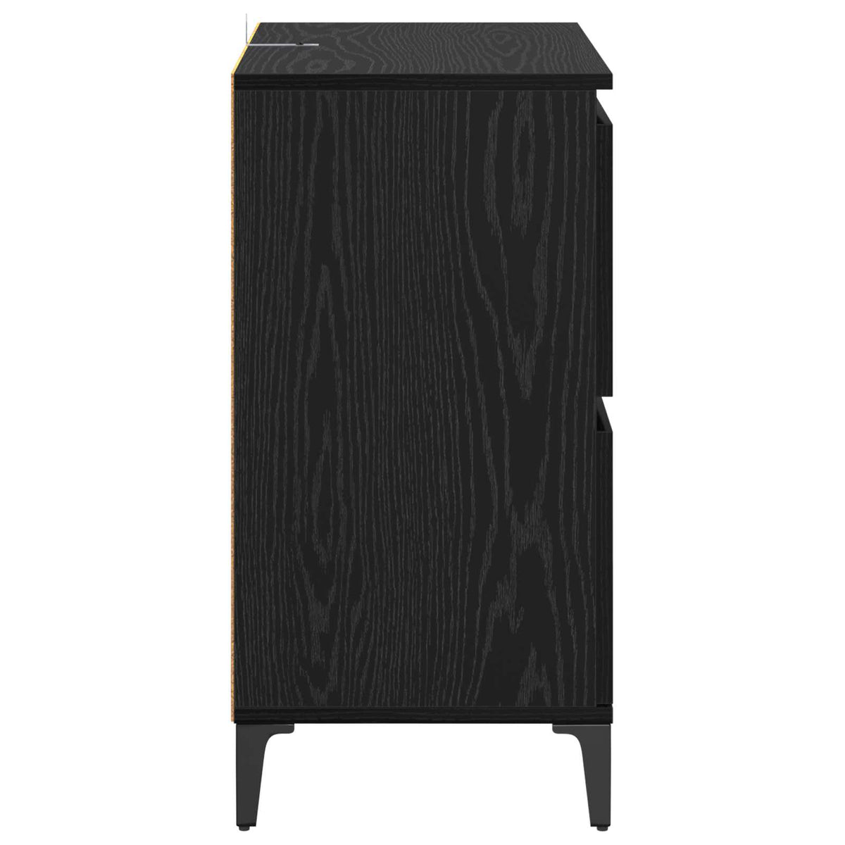 Sideboard Sort eg 60 x 35 x 70 cm Ingeniørt træ og jern