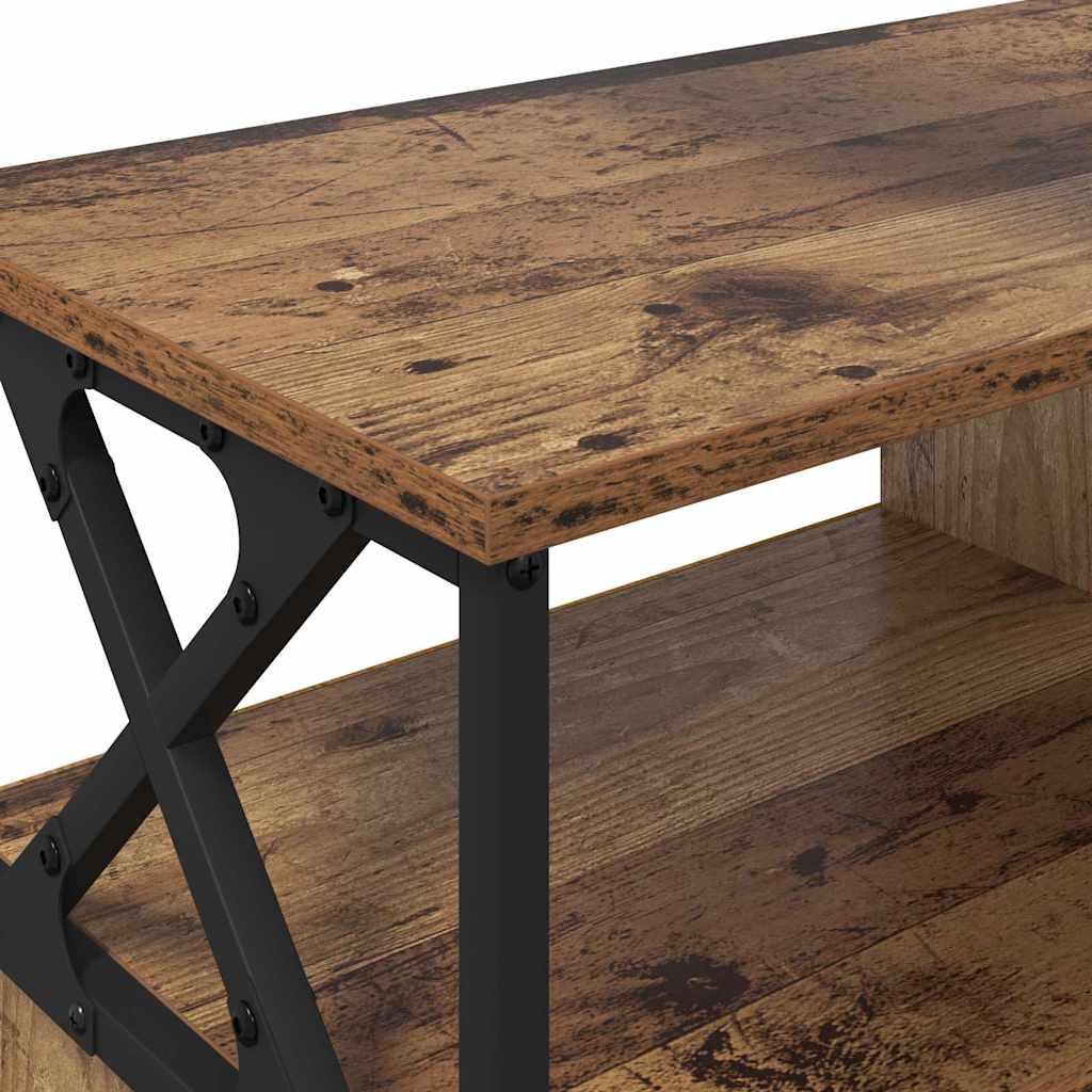 TV-skab Gammelt træ 90 x 33 x 45 cm Ingeniørtræ og stål