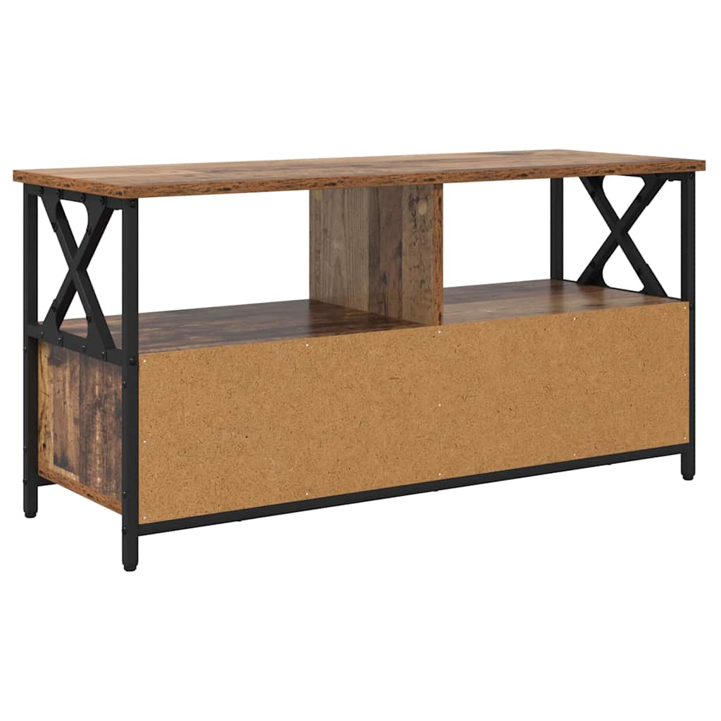 TV-skab Gammelt træ 90 x 33 x 45 cm Ingeniørtræ og stål