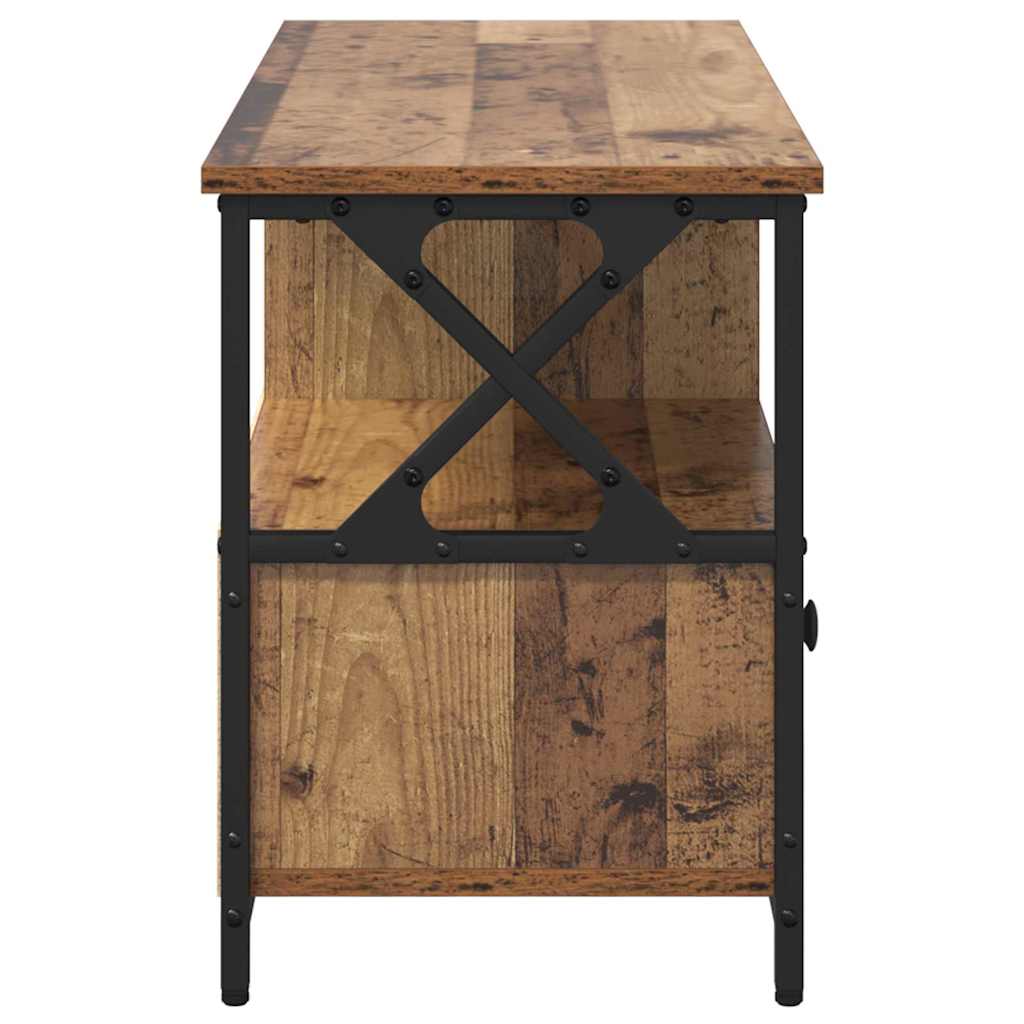 TV-skab Gammelt træ 90 x 33 x 45 cm Ingeniørtræ og stål