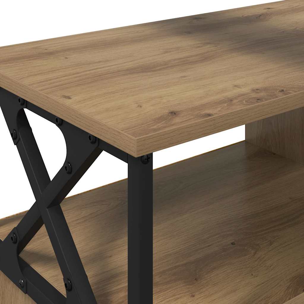 TV-skab 90 x 33 x 45 cm Artisan Egetræ Ingeniørtræ og stål