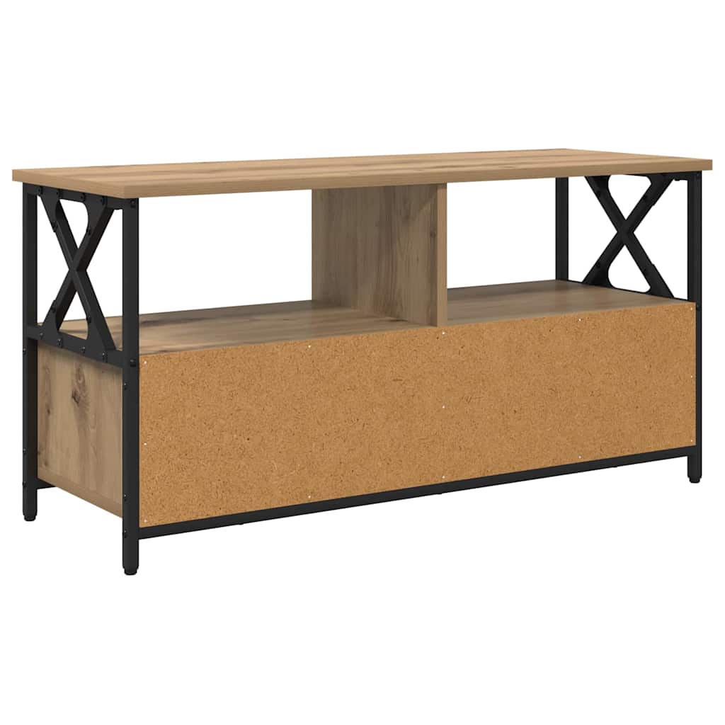TV-skab 90 x 33 x 45 cm Artisan Egetræ Ingeniørtræ og stål