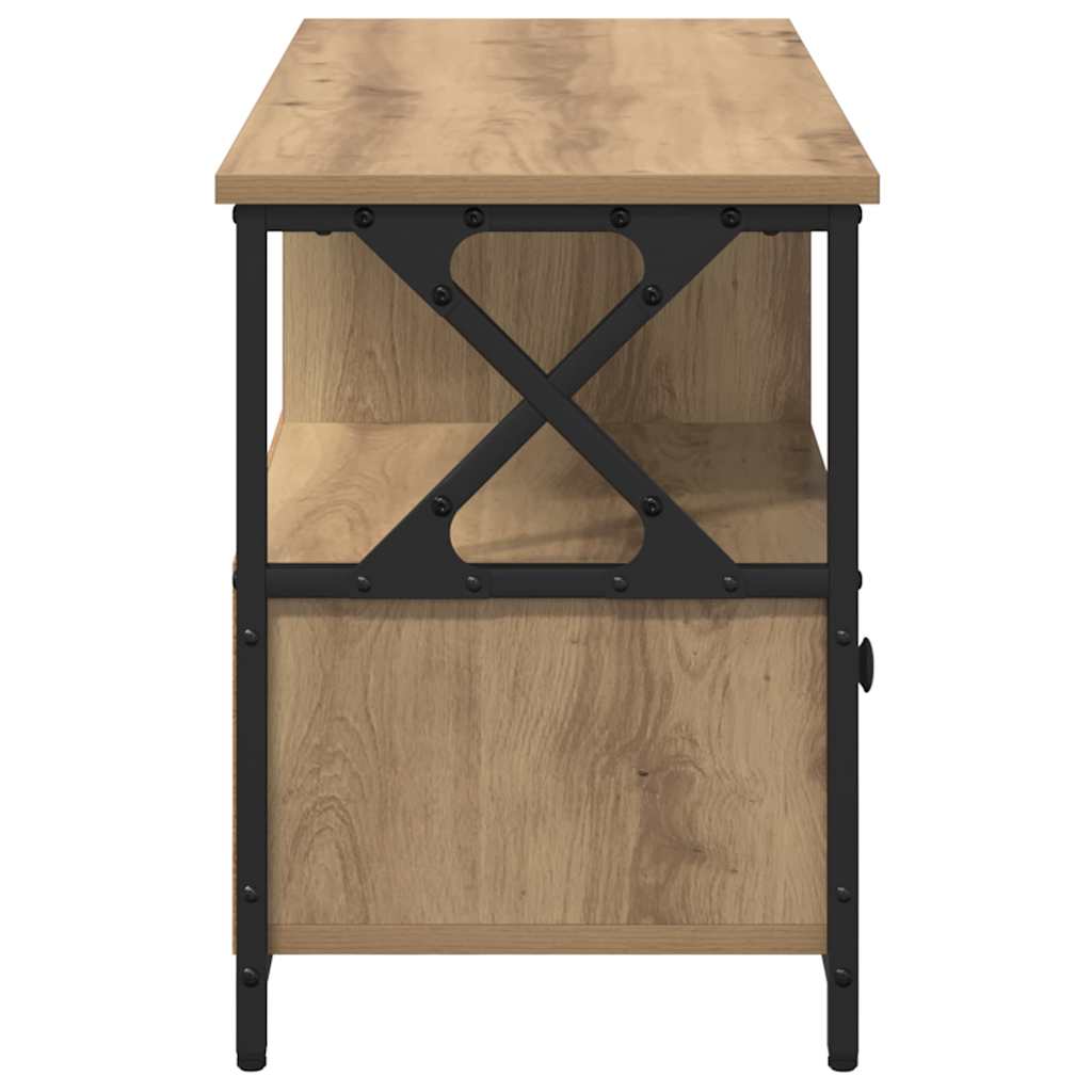 TV-skab 90 x 33 x 45 cm Artisan Egetræ Ingeniørtræ og stål