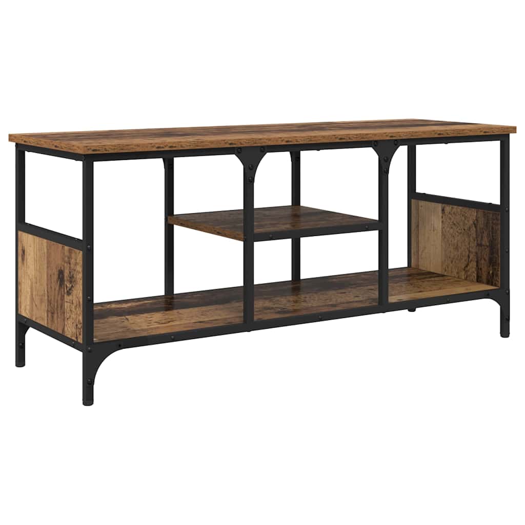 TV-skab Gammelt træ 100 x 35 x 45 cm Ingeniørt træ og jern
