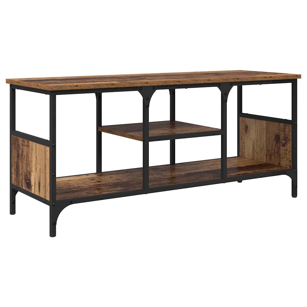 TV-skab Gammelt træ 100 x 35 x 45 cm Ingeniørt træ og jern