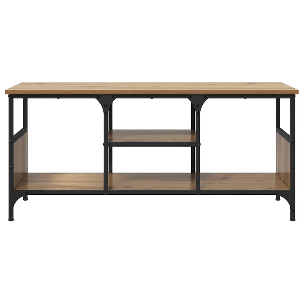 TV-skab 100 x 35 x 45 cm Artisan Egetræ Ingeniørt træ og jern