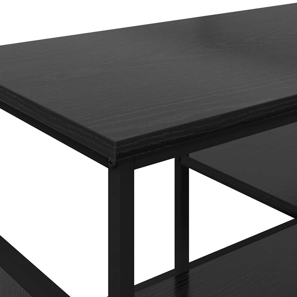TV-skab Sort eg 100 x 35 x 45 cm Ingeniørt træ og jern